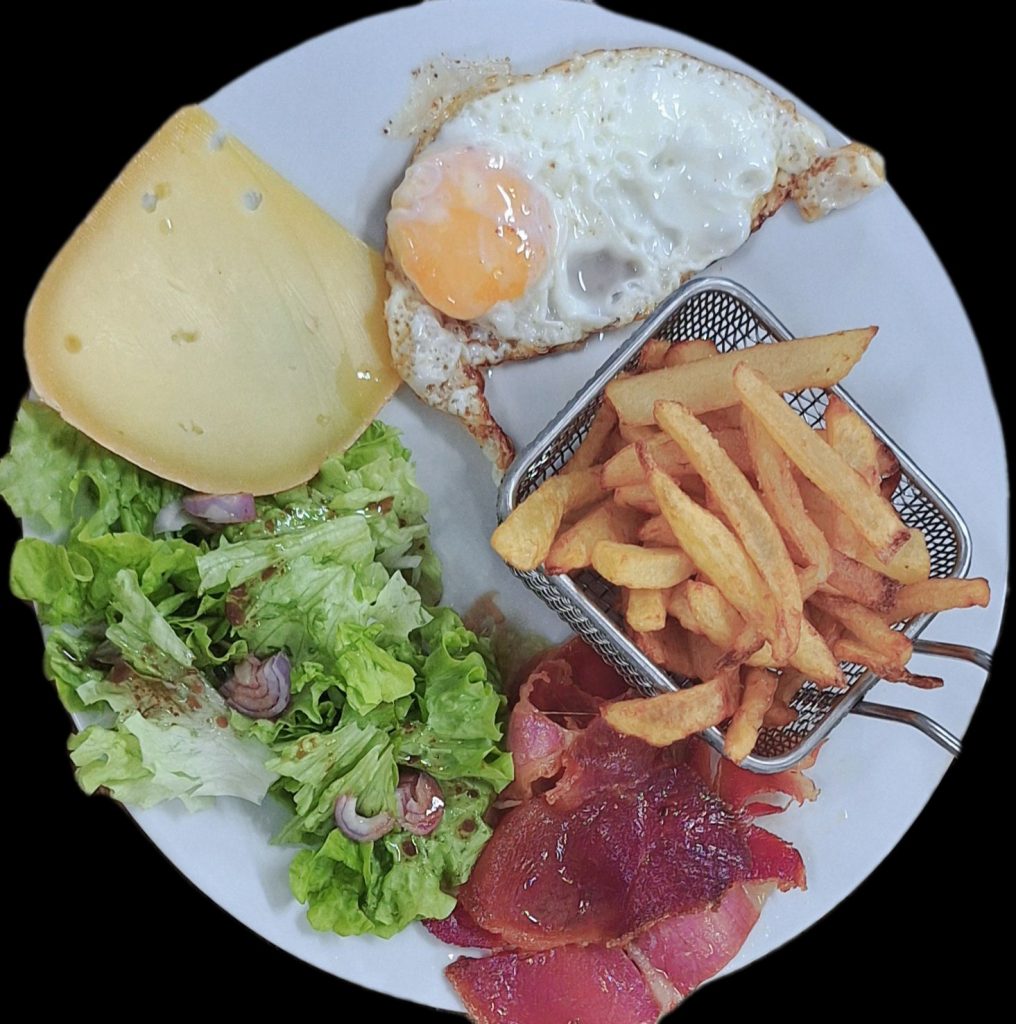 pizzeria oloron, photo d'une assiette combinée